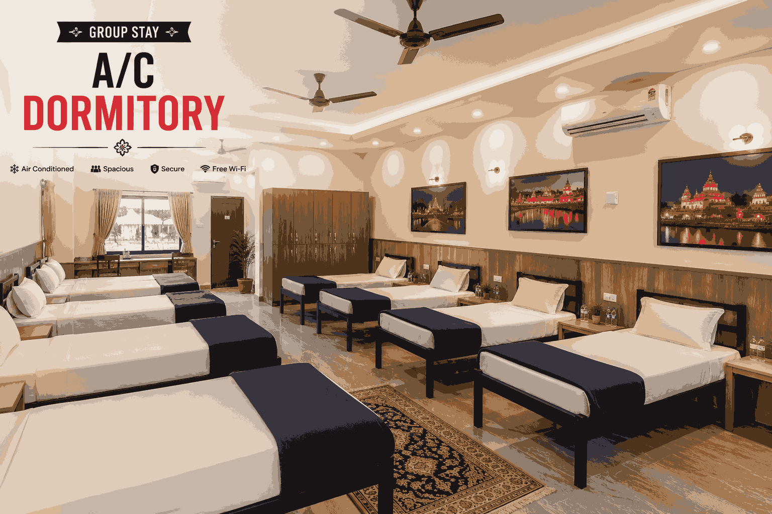 A/C Dormitory Group Stay for Nashik Kumbh Mela 2027 and Ujjain Simhastha 2028